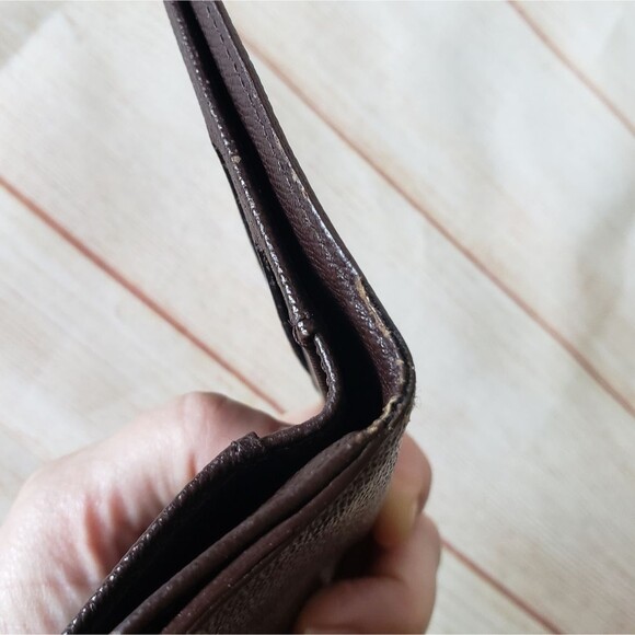 Authentic Louis Vuitton Vintage Damier Compact Tri-Fold Wallet Unisex Brown - Picture 12 of 16